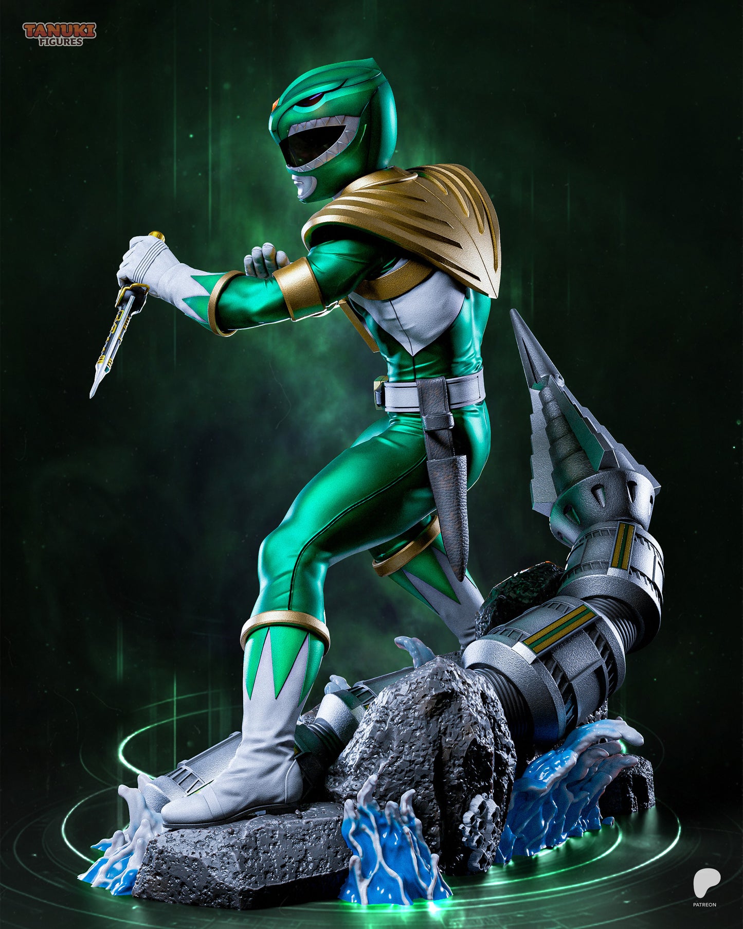 Green Ranger - Power Rangers Statue 3D-Printed Kit