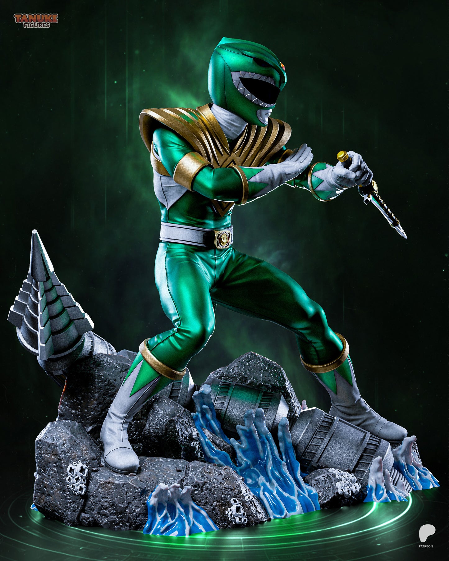 Green Ranger - Power Rangers Statue 3D-Printed Kit
