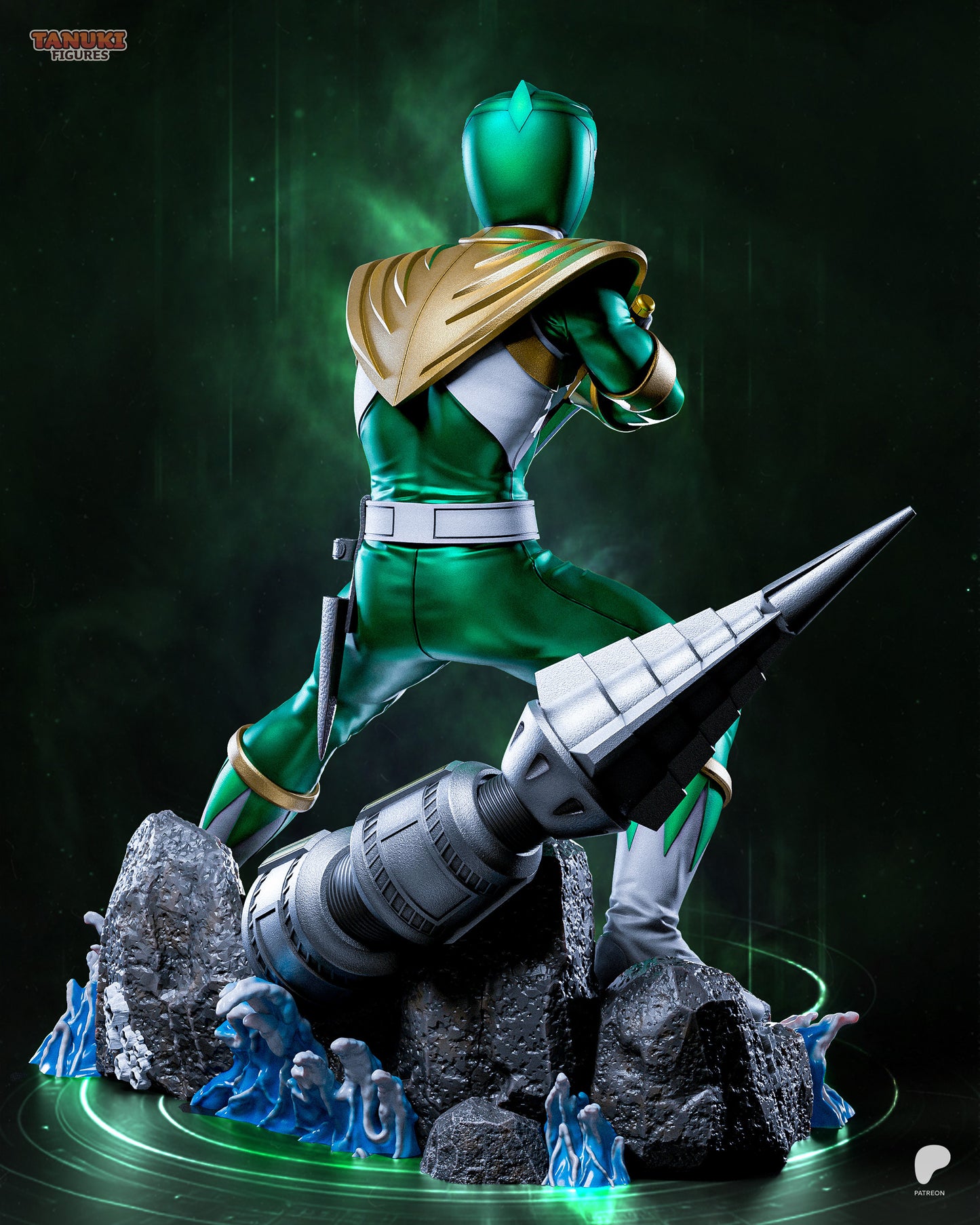 Green Ranger - Power Rangers Statue 3D-Printed Kit