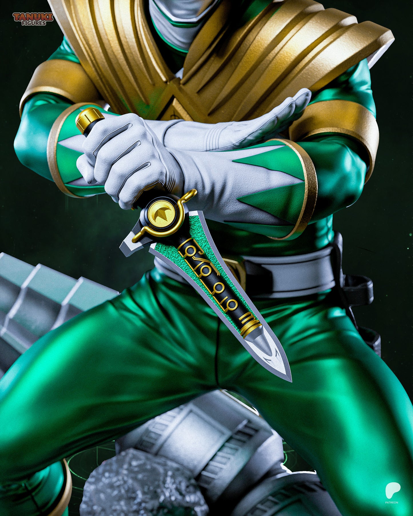 Green Ranger - Power Rangers Statue 3D-Printed Kit