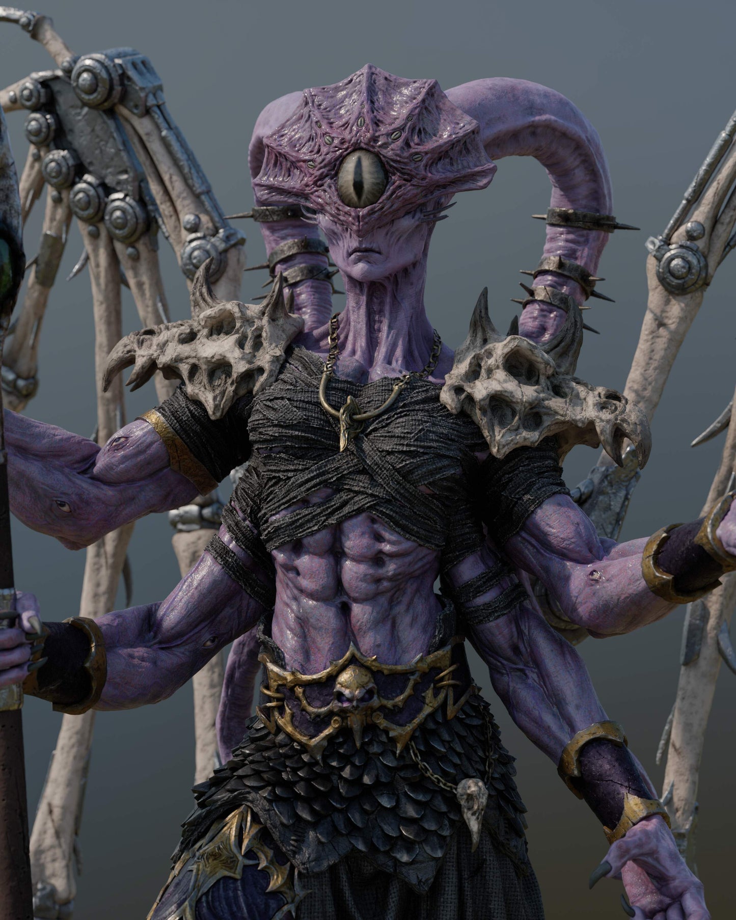 Ninefold Sorcerer Statue 3D-Printed Kit