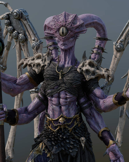 Ninefold Sorcerer Statue 3D-Printed Kit