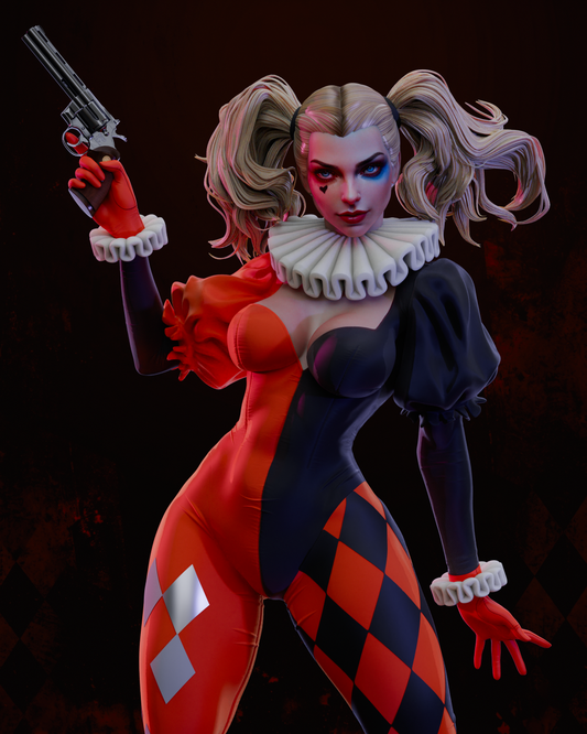 Harley Quinn Statue 3D-Printed Kit