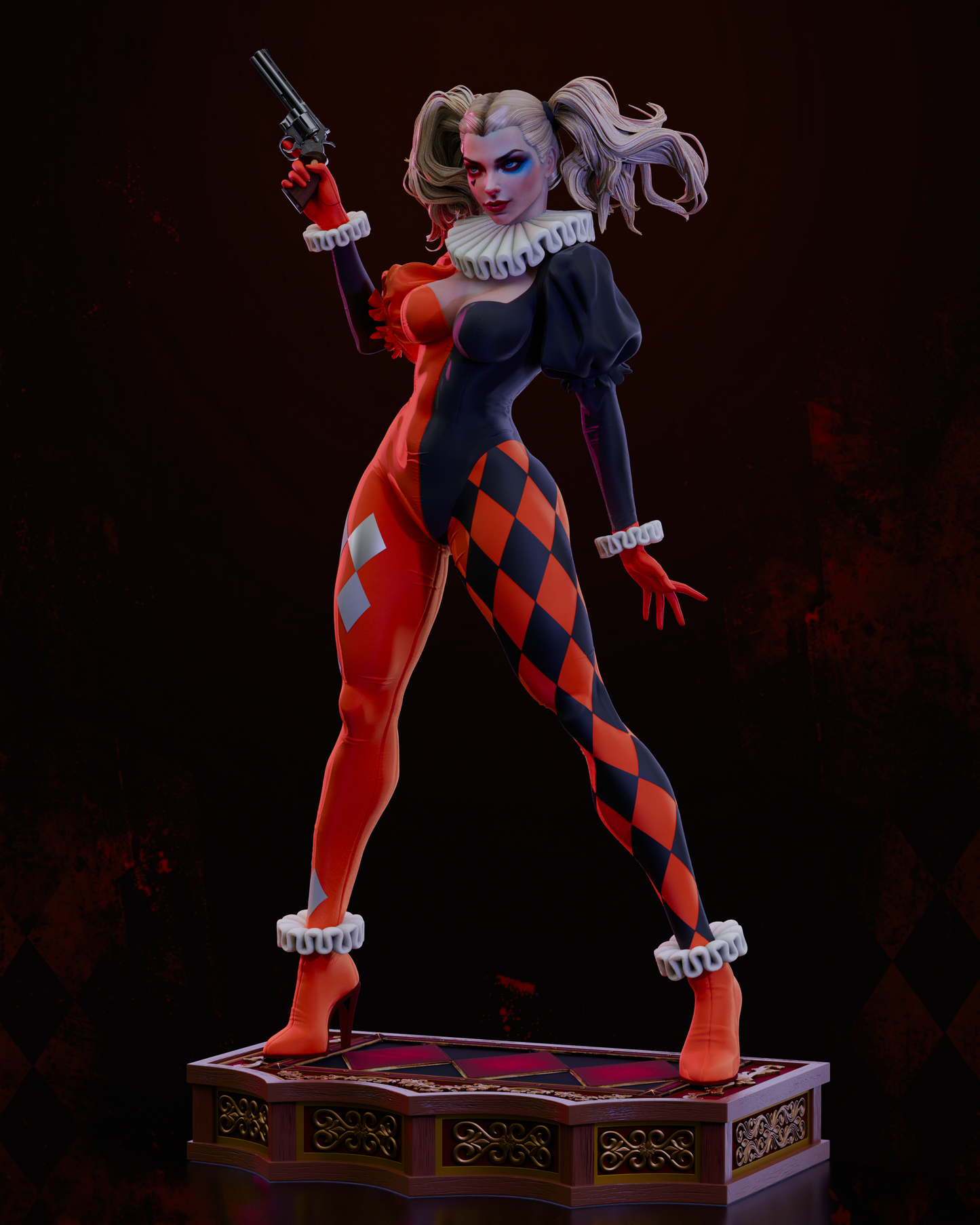 Harley Quinn Statue 3D-Printed Kit