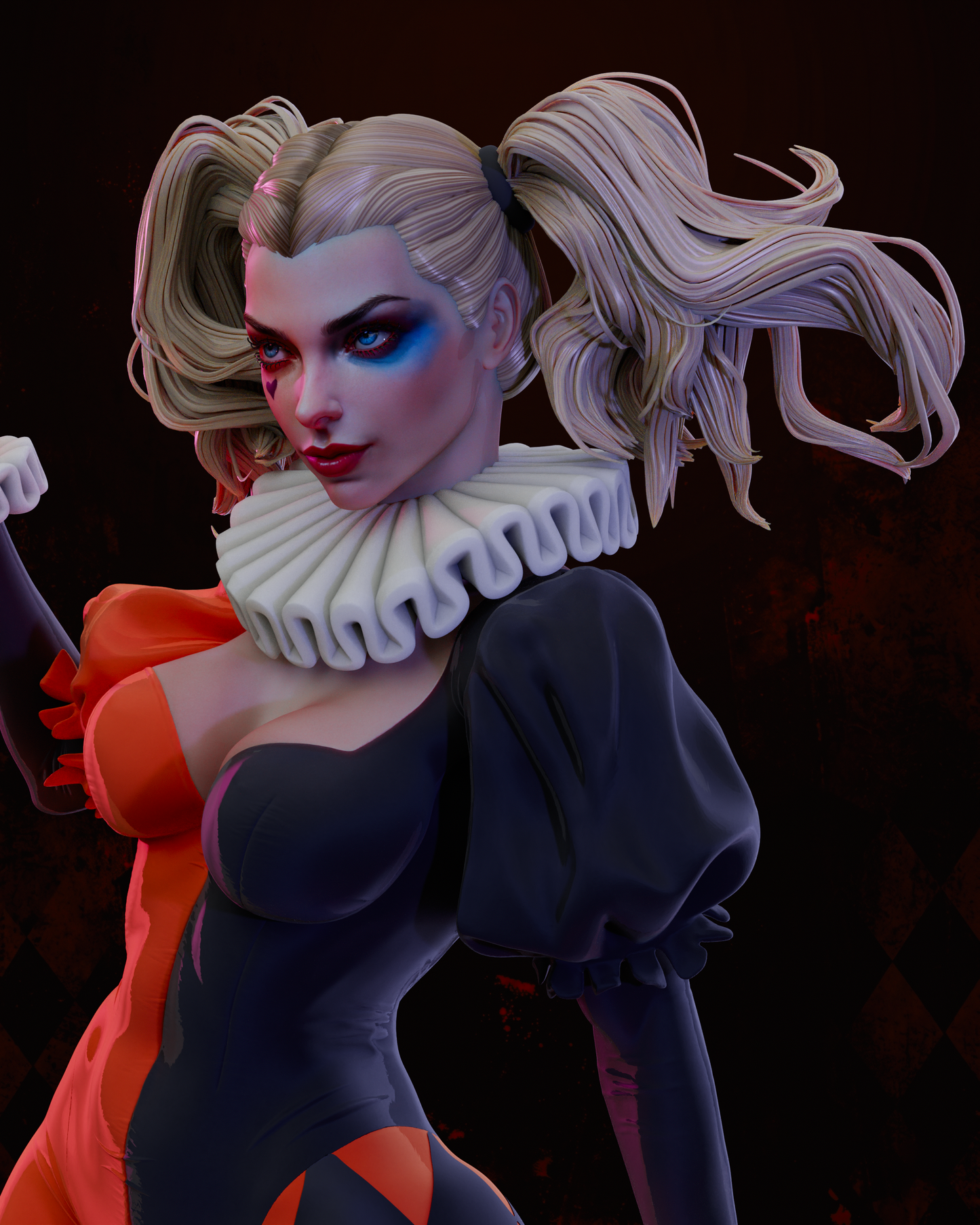 Harley Quinn Statue 3D-Printed Kit