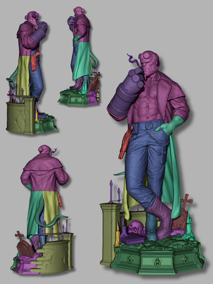 Helboy Statue 3D-Printed Kit