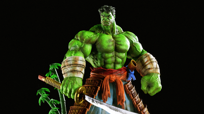 Samurai Hulk Statue 3D-Printed Kit