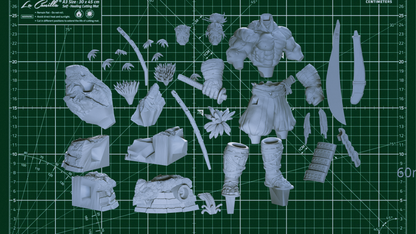 Samurai Hulk Statue 3D-Printed Kit