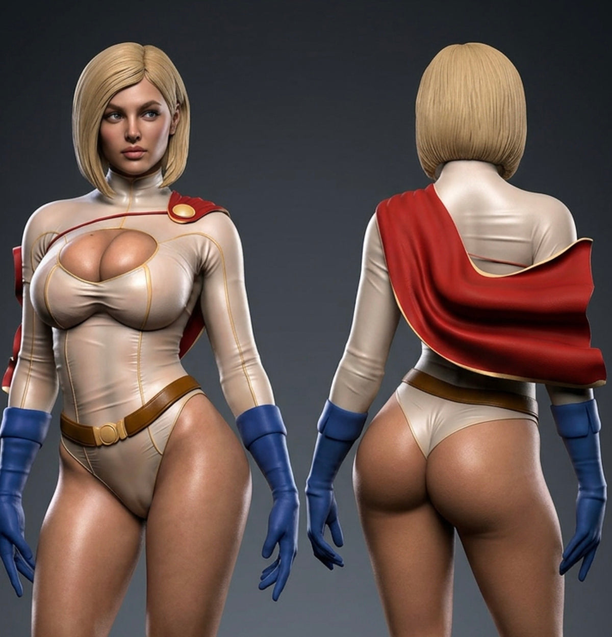 Power Girl Statue 3D-Printed Kit