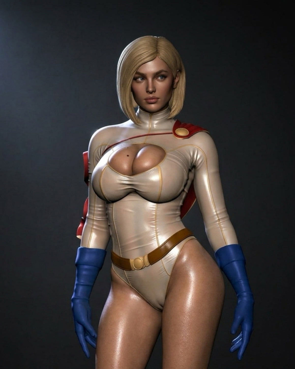 Power Girl Statue 3D-Printed Kit