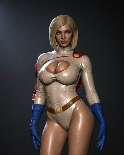 Power Girl Statue 3D-Printed Kit