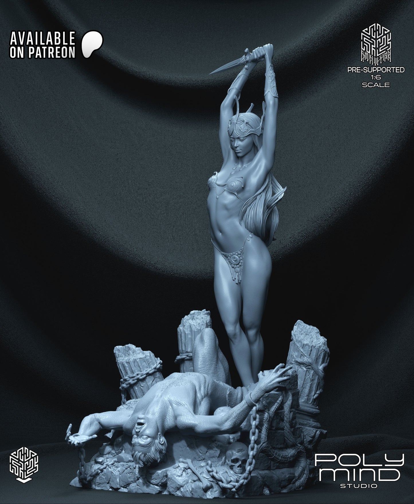 Sorceress Queen Statue 3D-Printed Kit