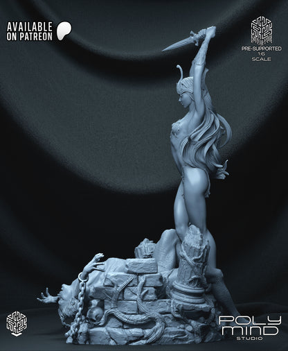 Sorceress Queen Statue 3D-Printed Kit