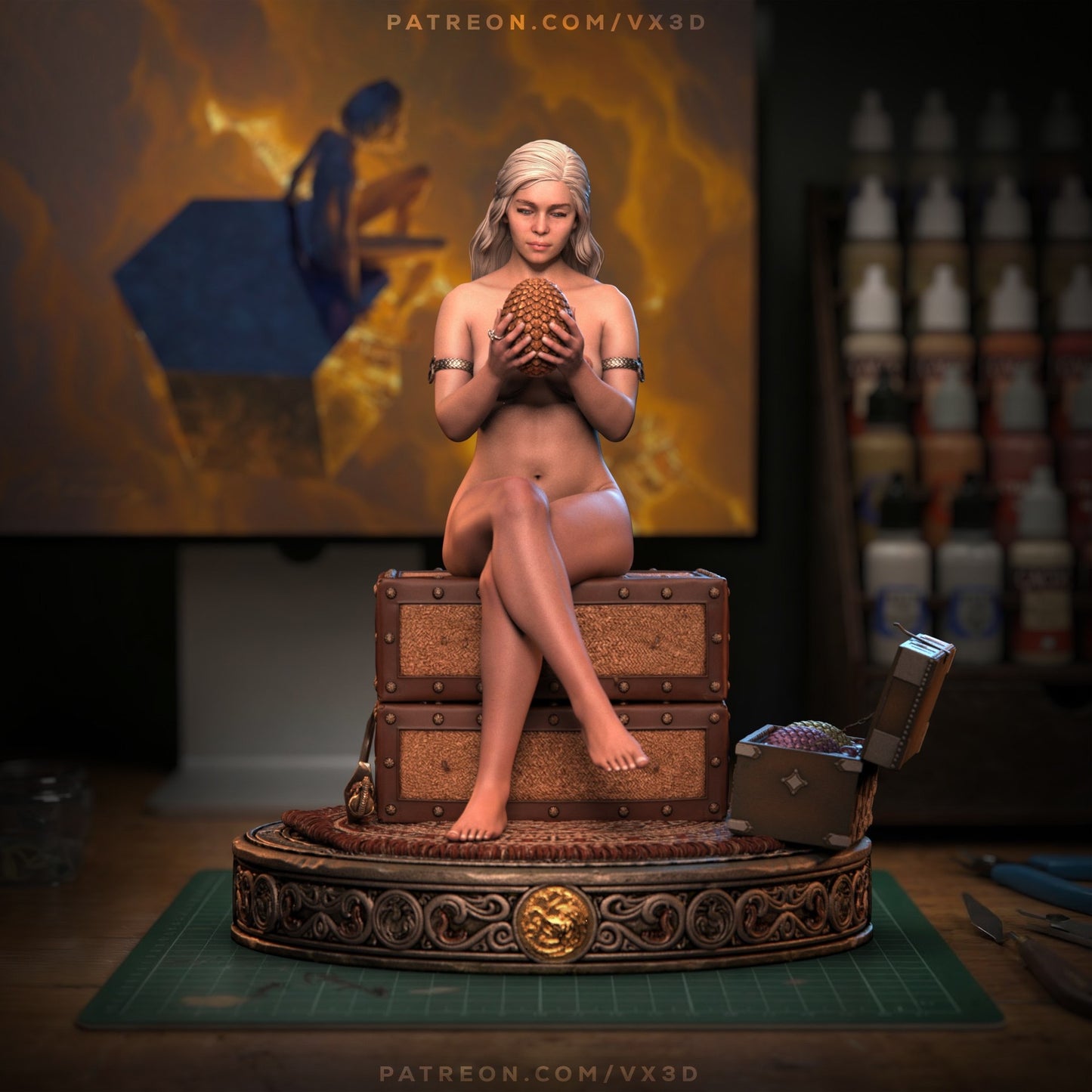 Daenerys Statue 3D-Printed Kit