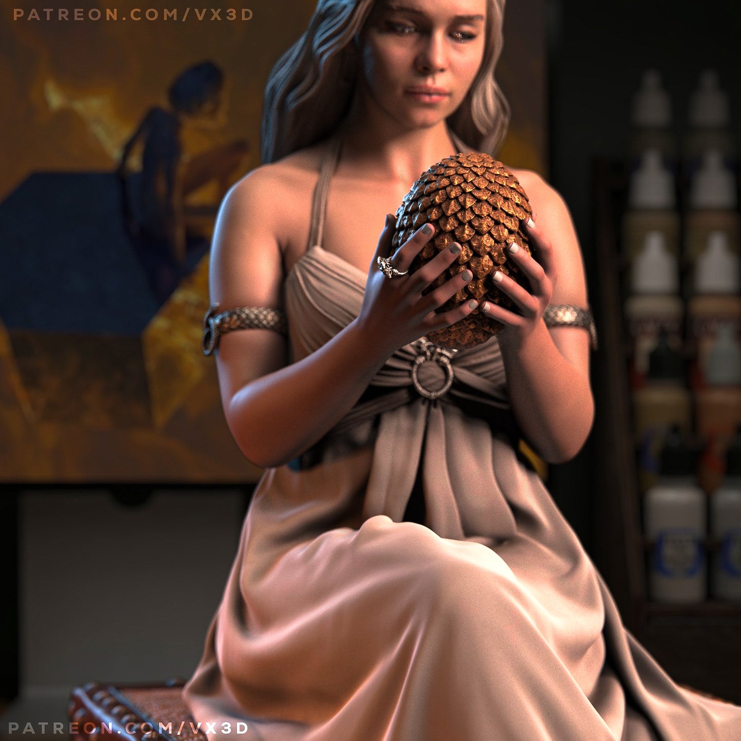 Daenerys Statue 3D-Printed Kit