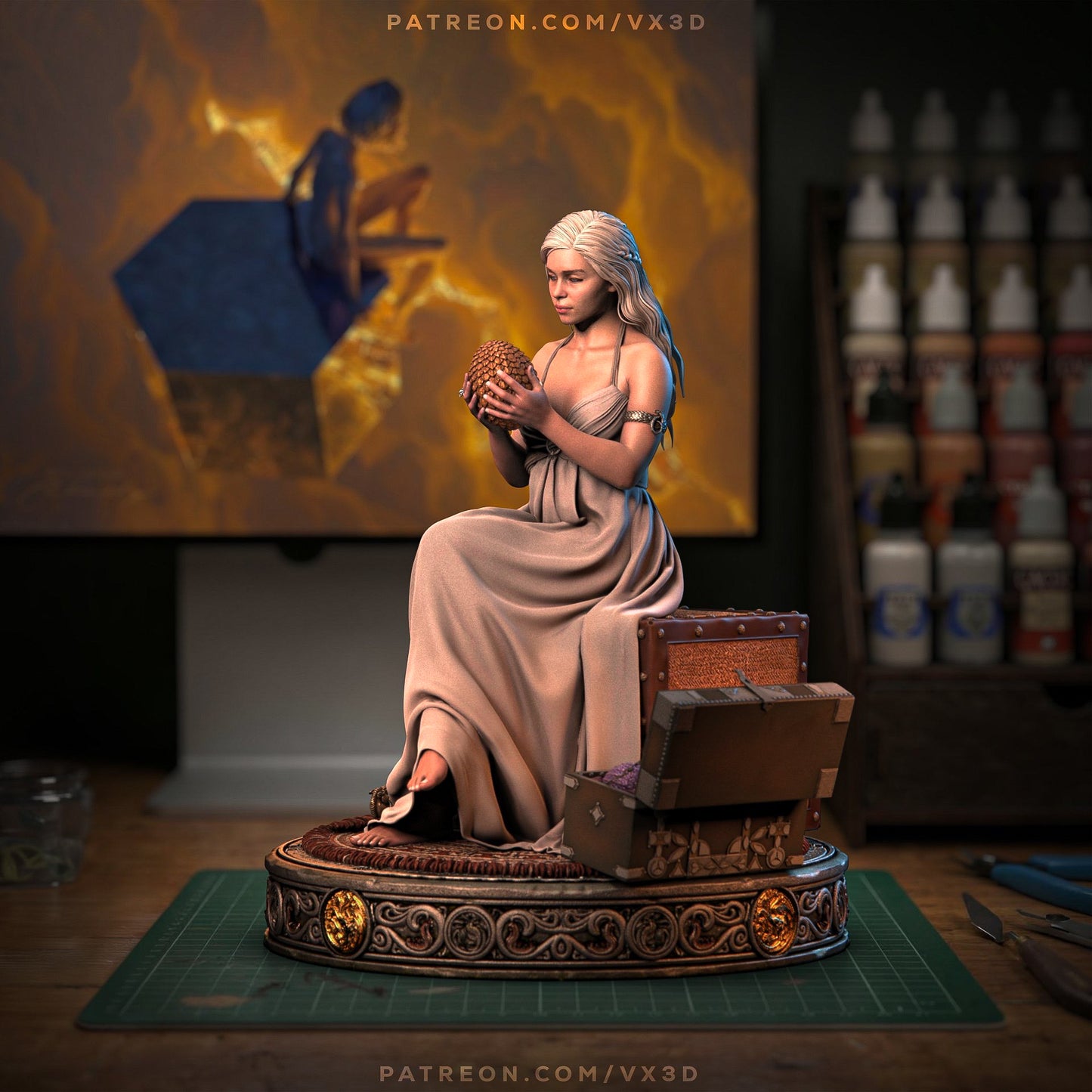 Daenerys Statue 3D-Printed Kit