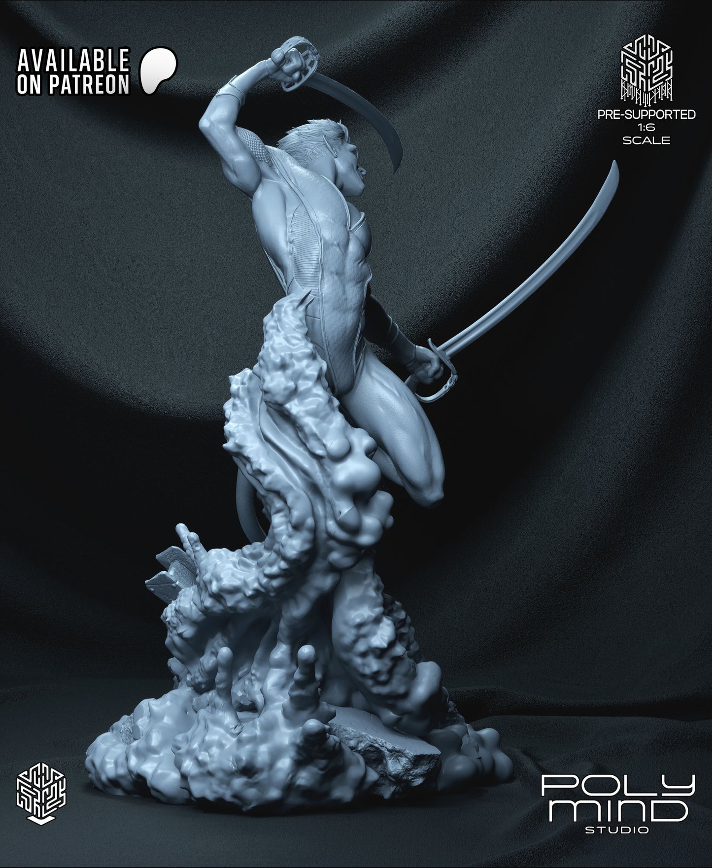 Nightcrawler Statue 3D-Printed Kit