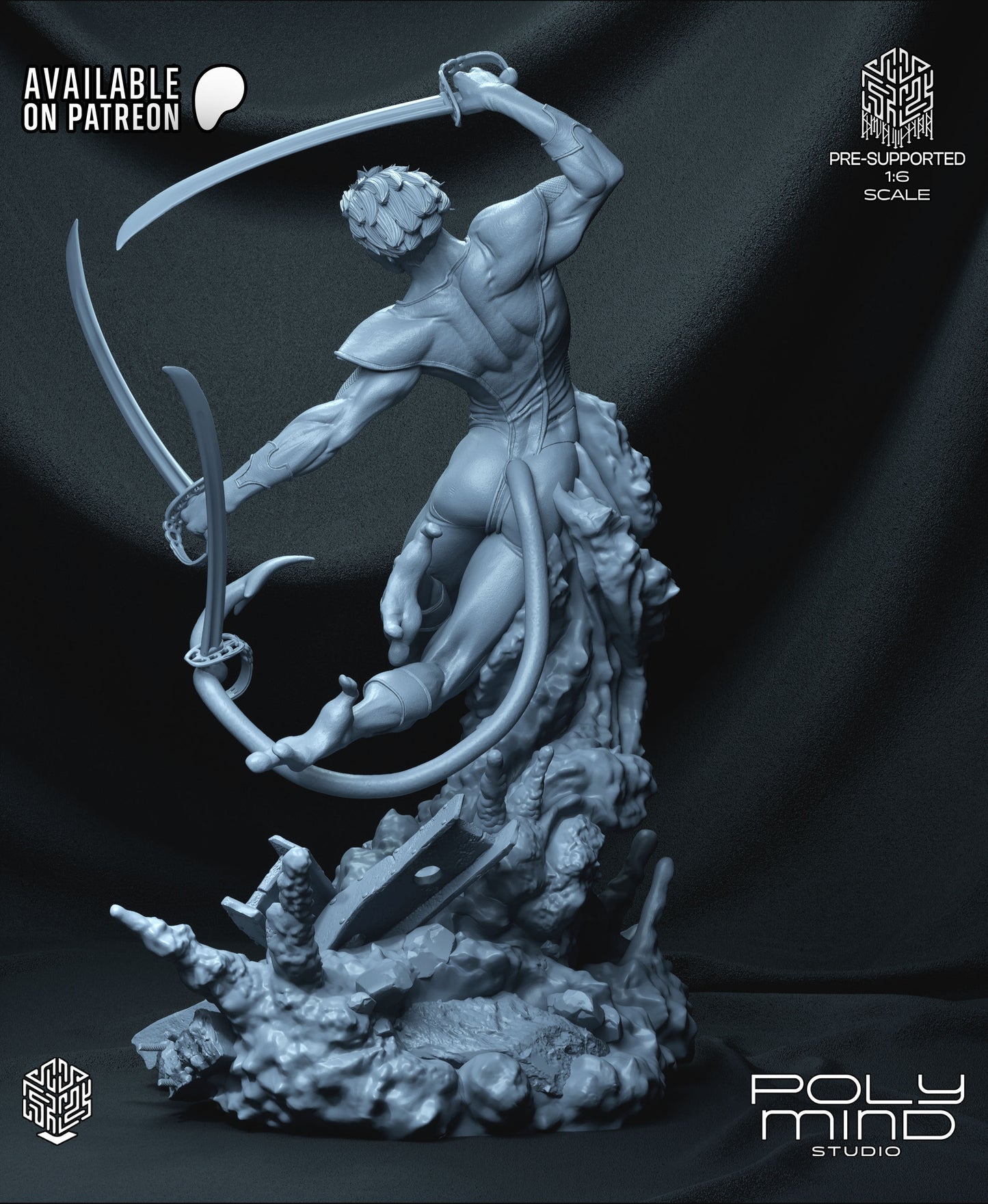 Nightcrawler Statue 3D-Printed Kit
