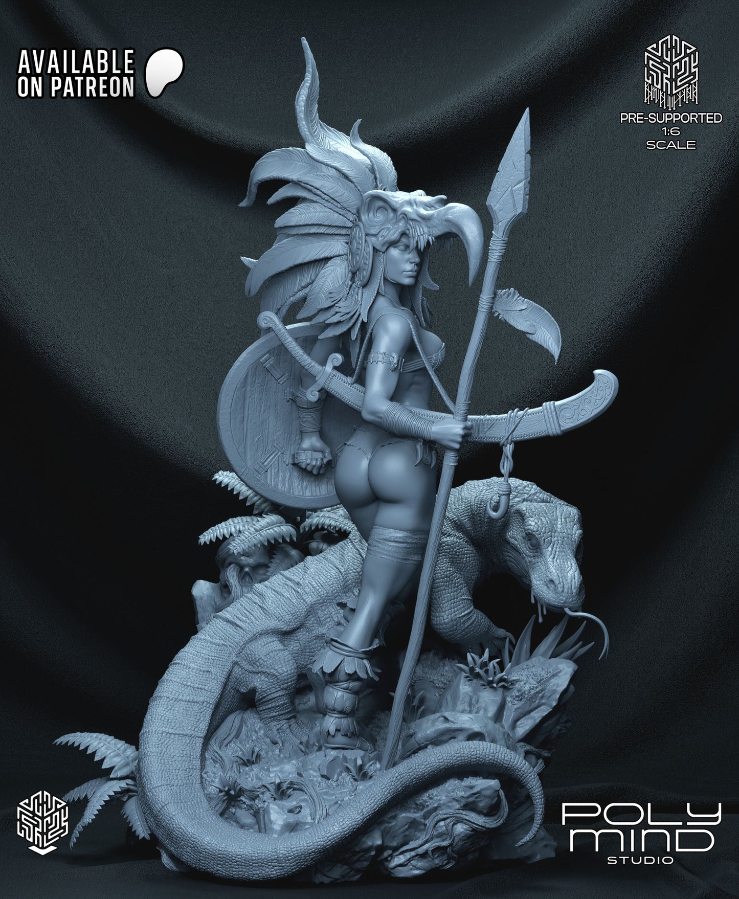 Vulture Queen Statue 3D-Printed Kit