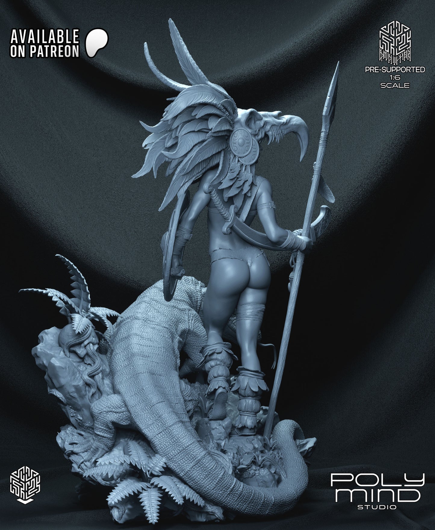 Vulture Queen Statue 3D-Printed Kit