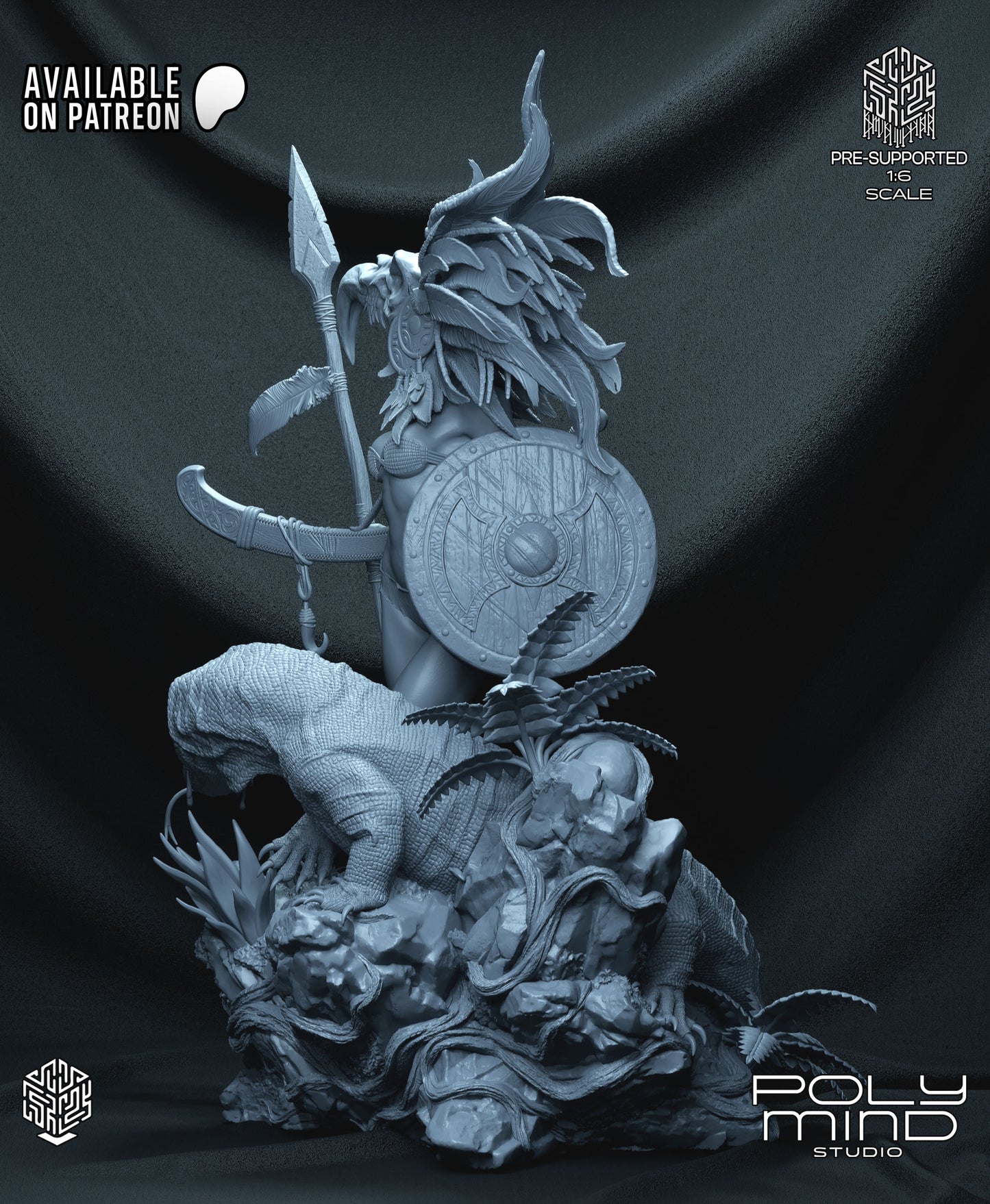 Vulture Queen Statue 3D-Printed Kit