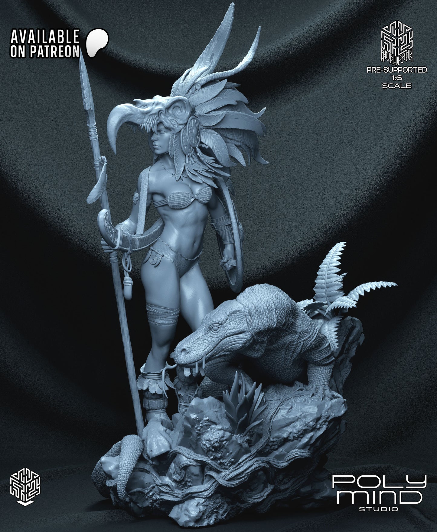 Vulture Queen Statue 3D-Printed Kit