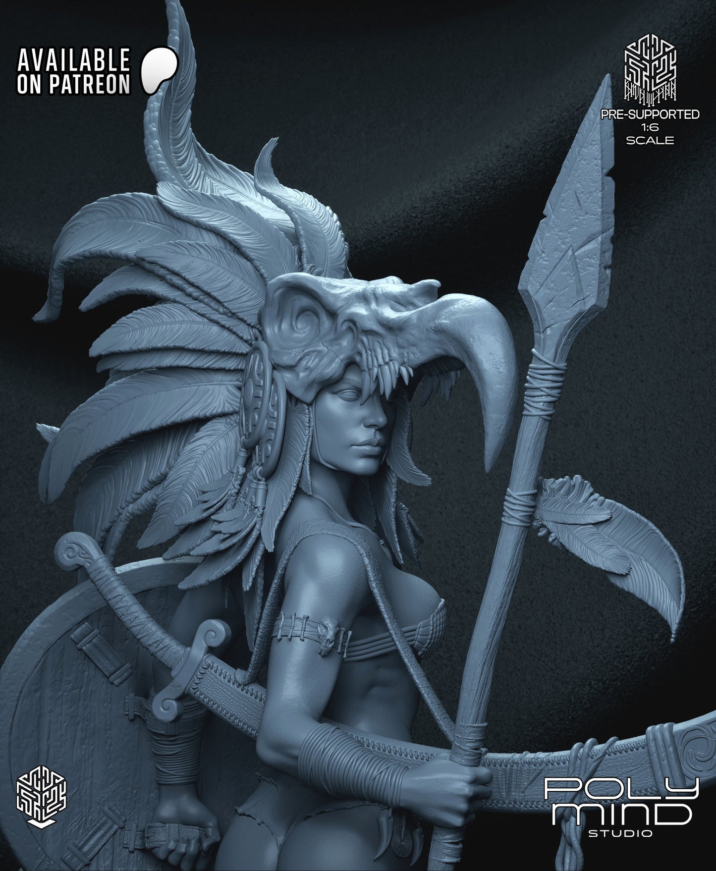 Vulture Queen Statue 3D-Printed Kit