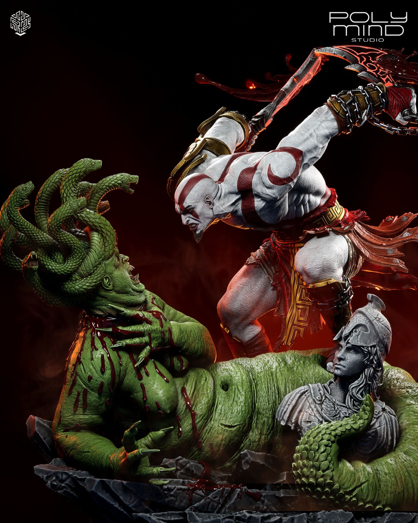 Kratos Statue 3D-Printed Kit