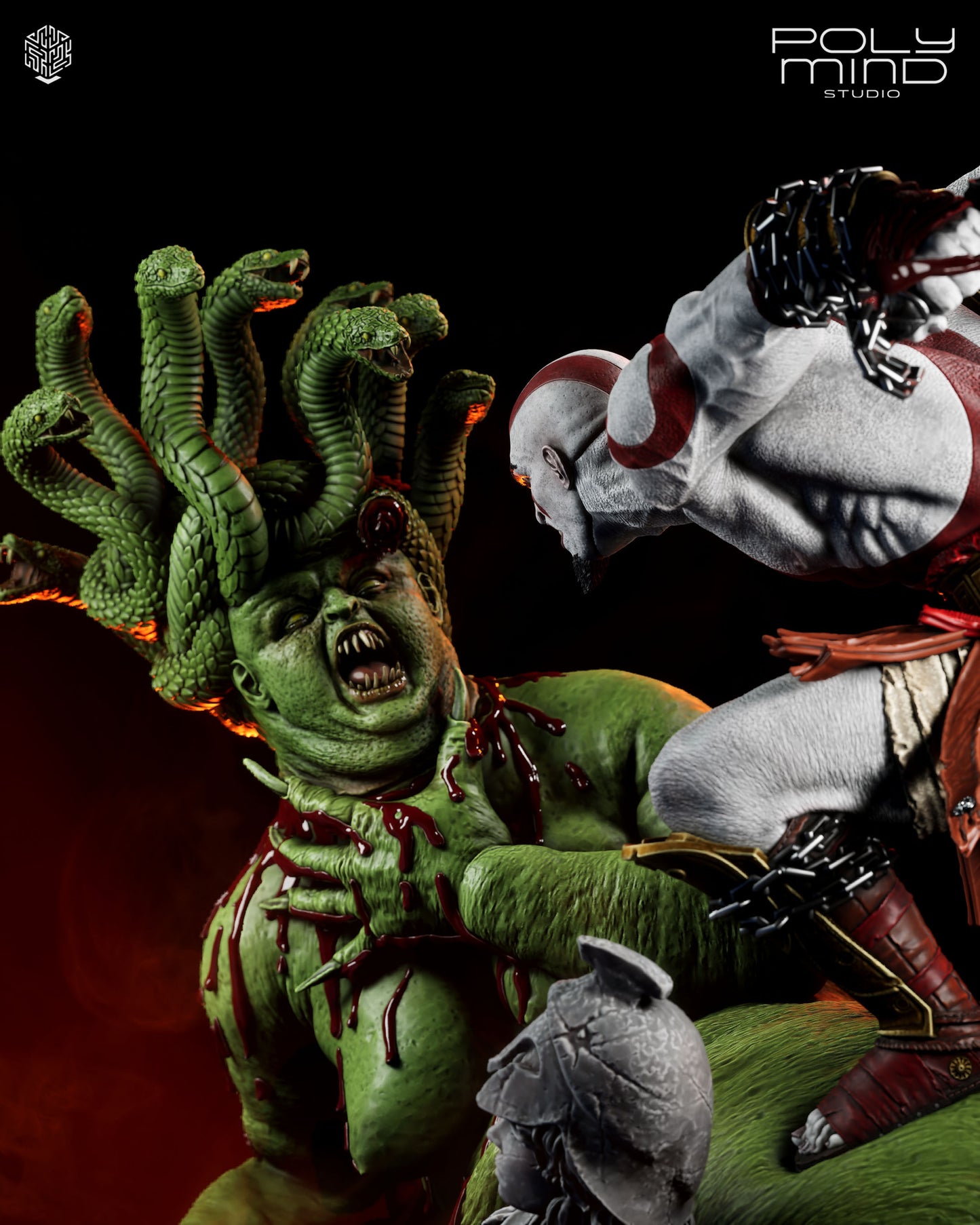 Kratos Statue 3D-Printed Kit