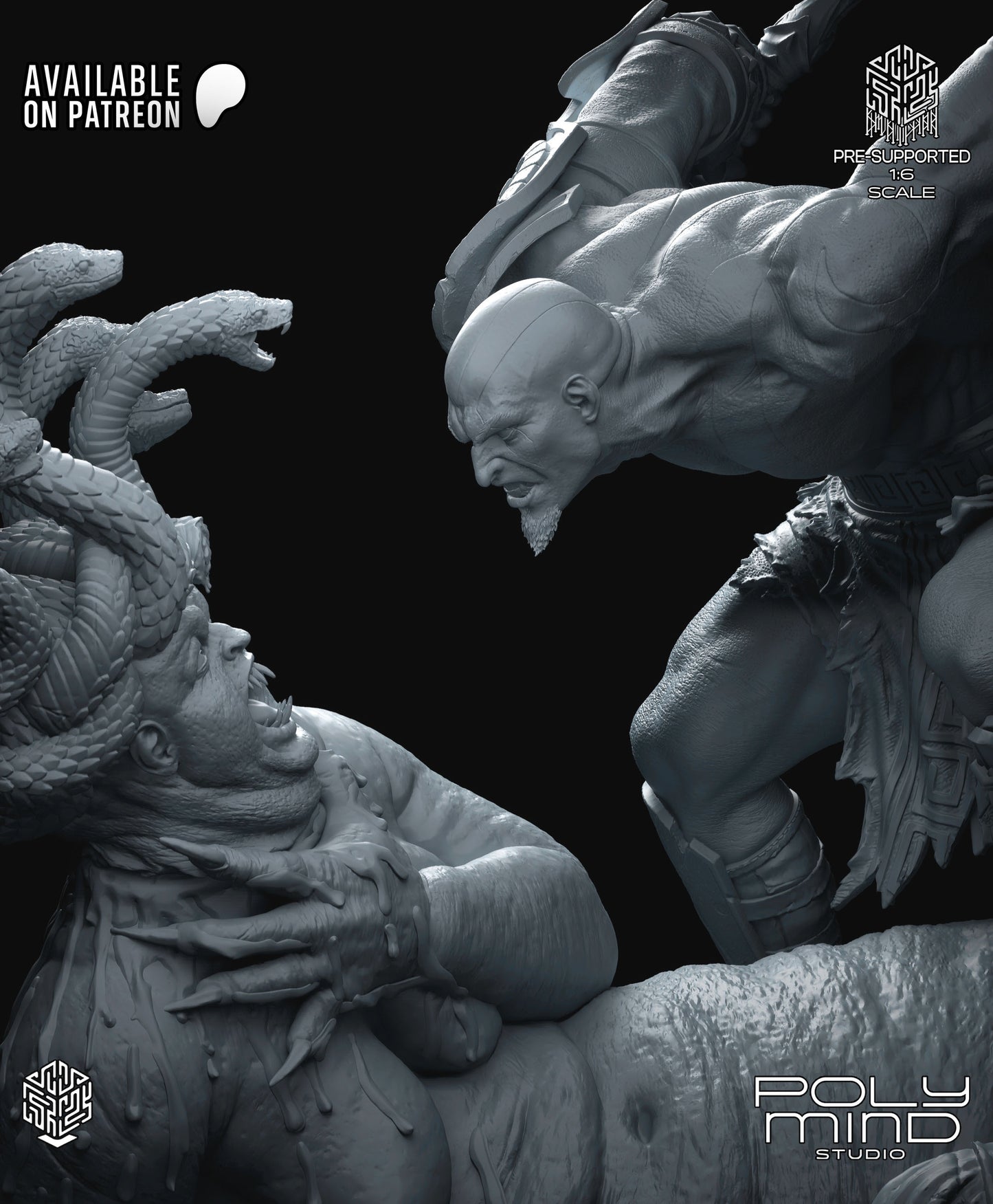 Kratos Statue 3D-Printed Kit