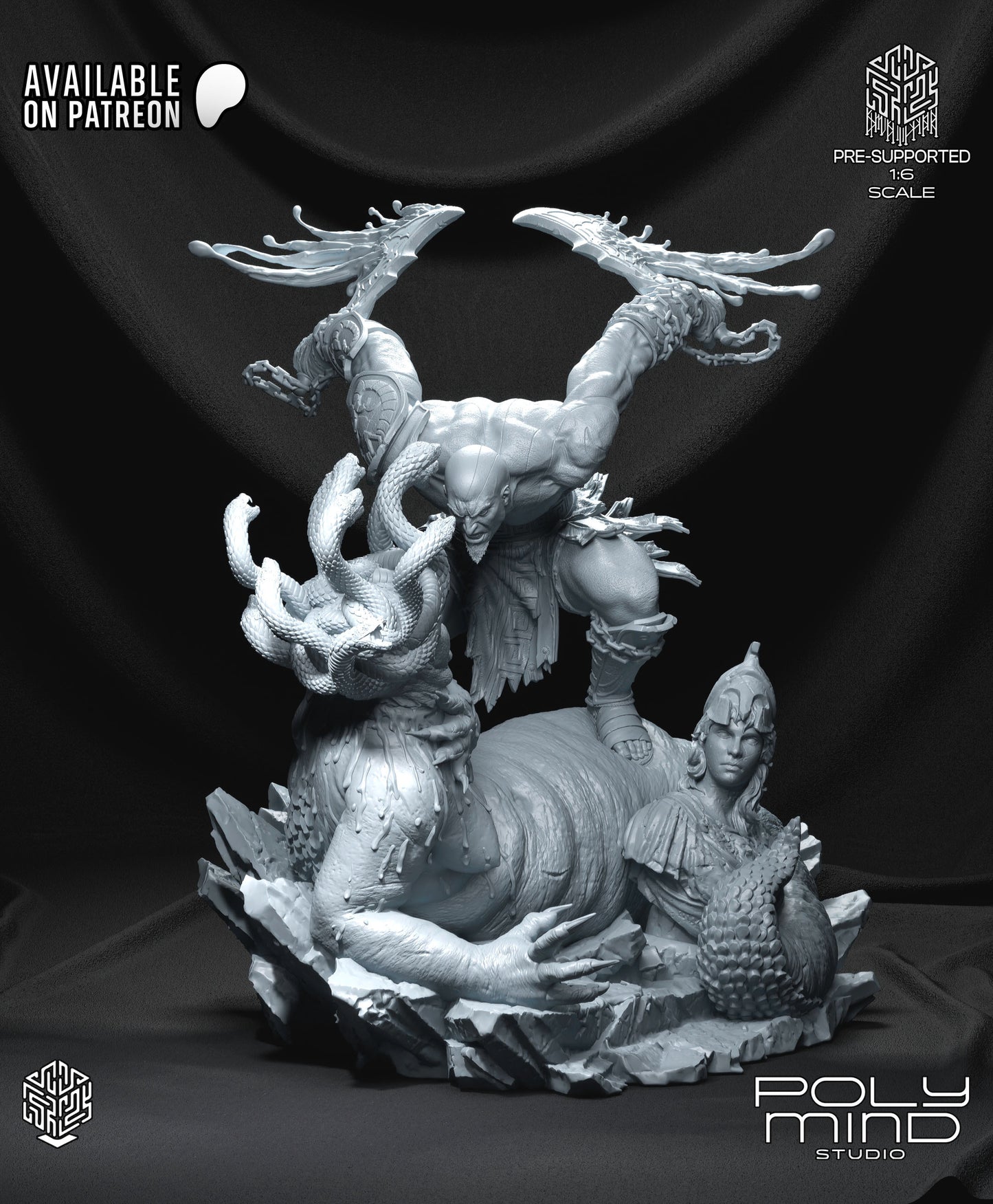 Kratos Statue 3D-Printed Kit