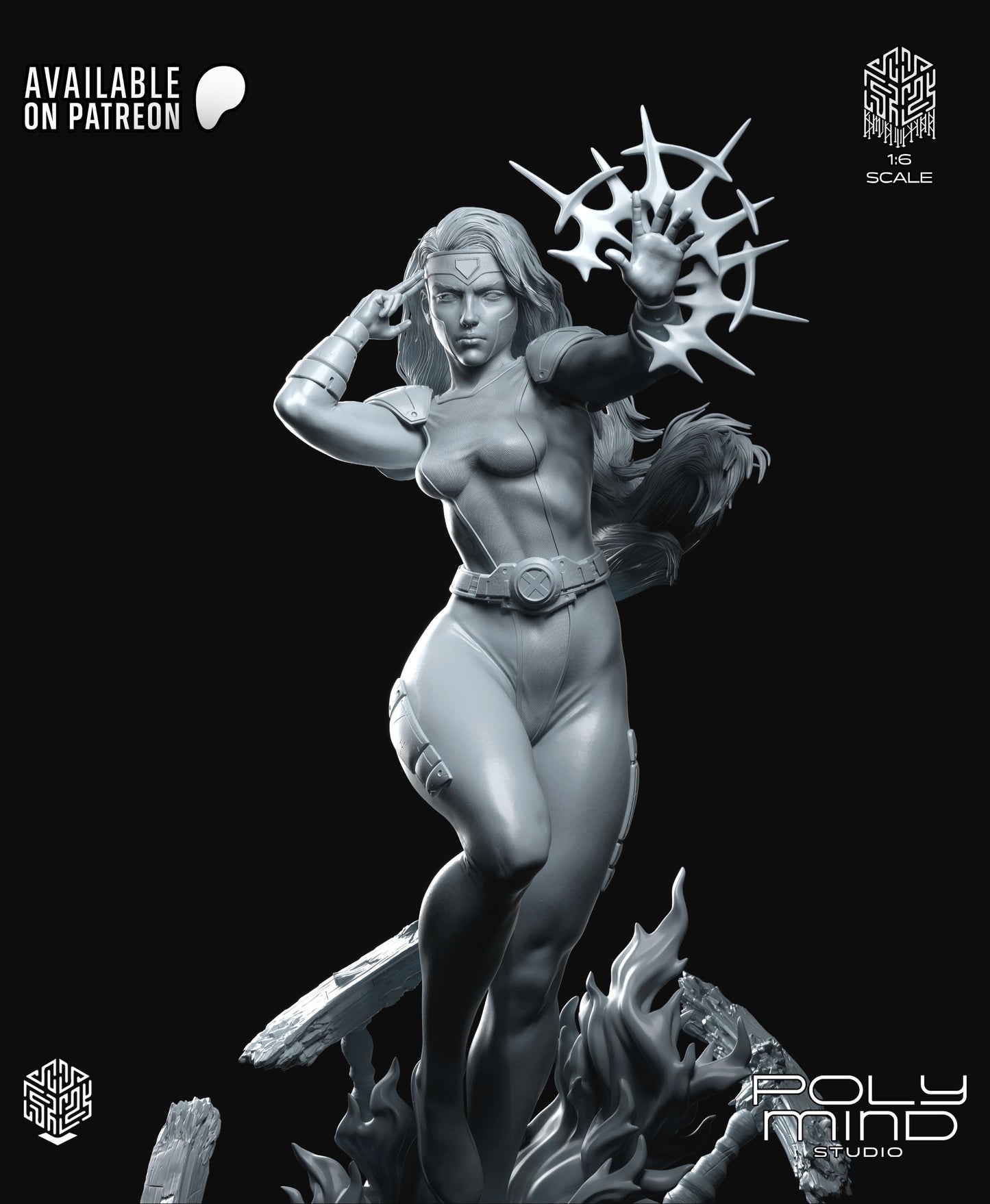 Jeane Grey Statue 3D-Printed Kit