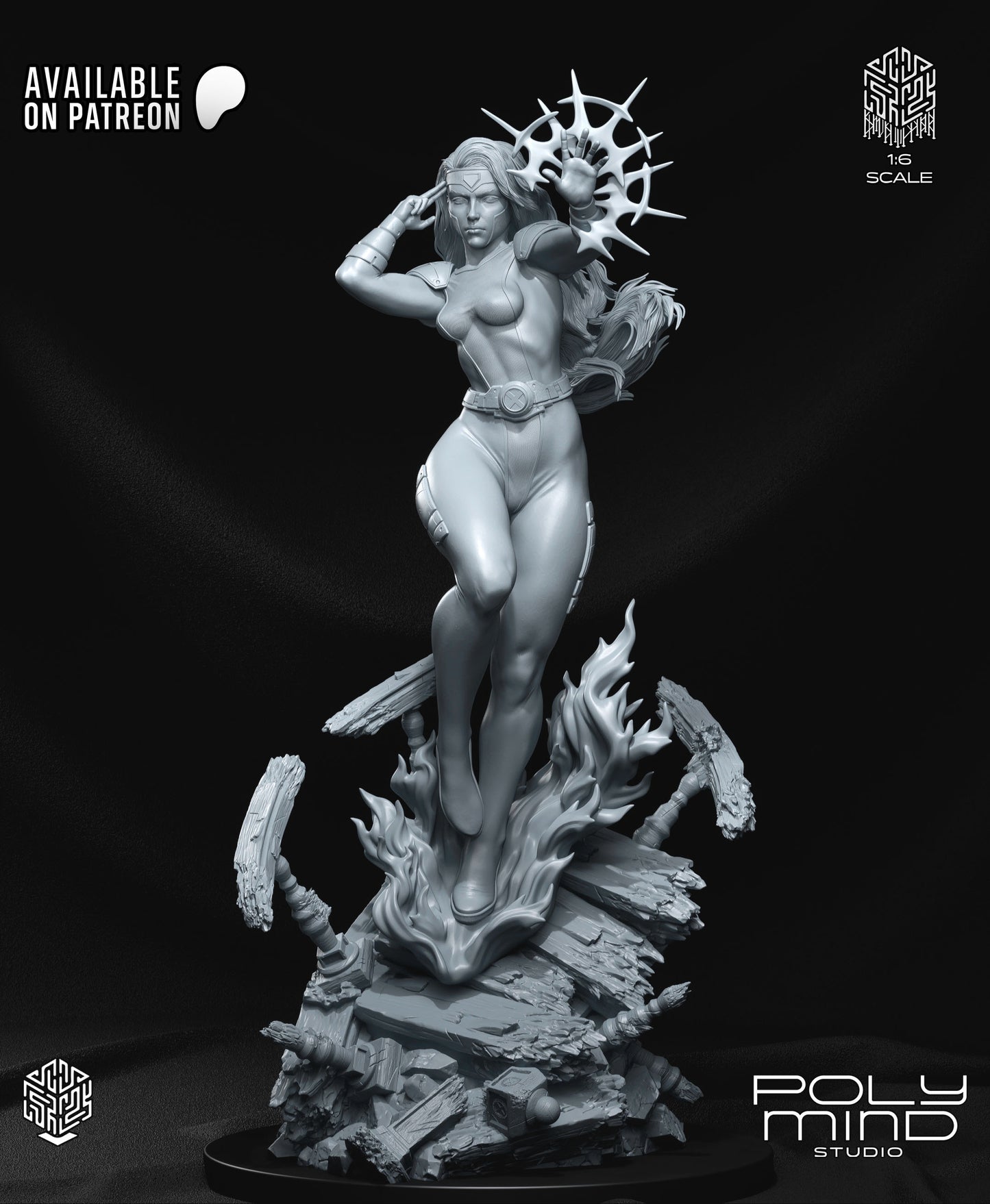 Jeane Grey Statue 3D-Printed Kit
