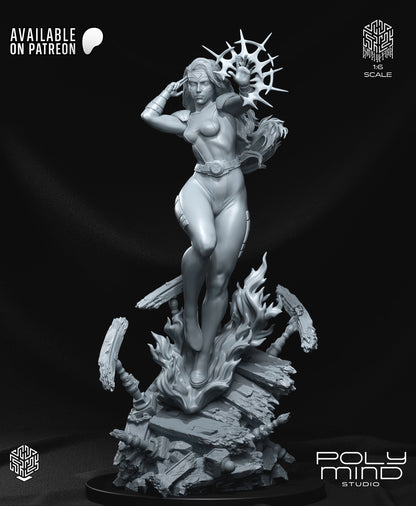 Jeane Grey Statue 3D-Printed Kit
