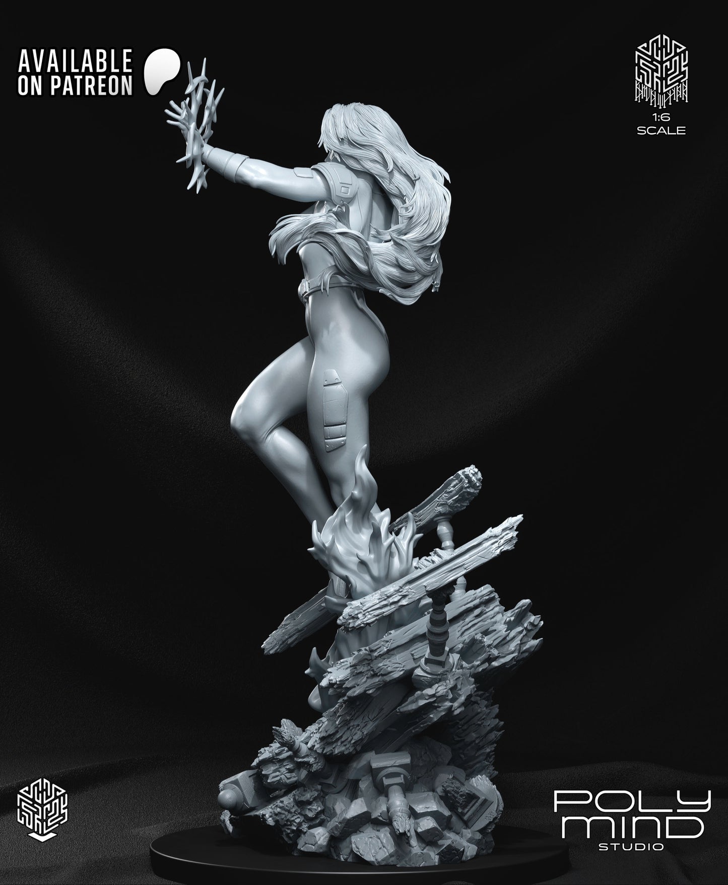 Jeane Grey Statue 3D-Printed Kit
