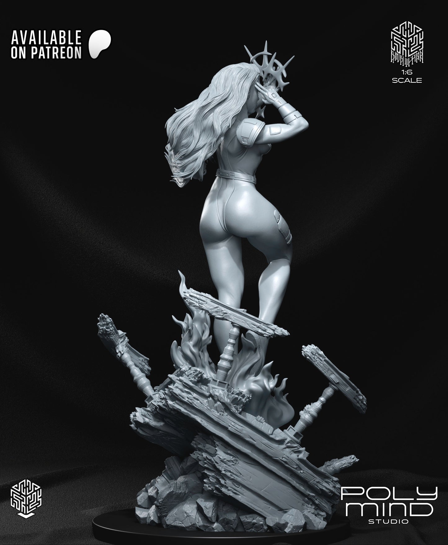 Jeane Grey Statue 3D-Printed Kit