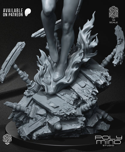 Jeane Grey Statue 3D-Printed Kit
