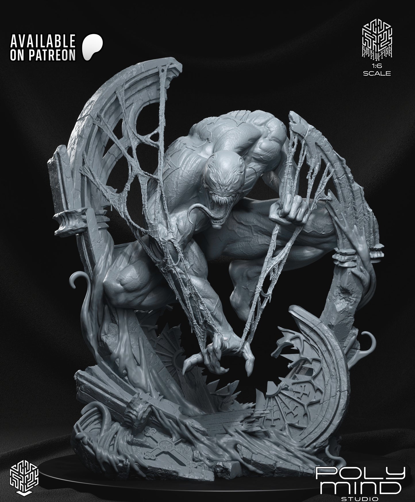 Venom Statue 3D-Printed Kit