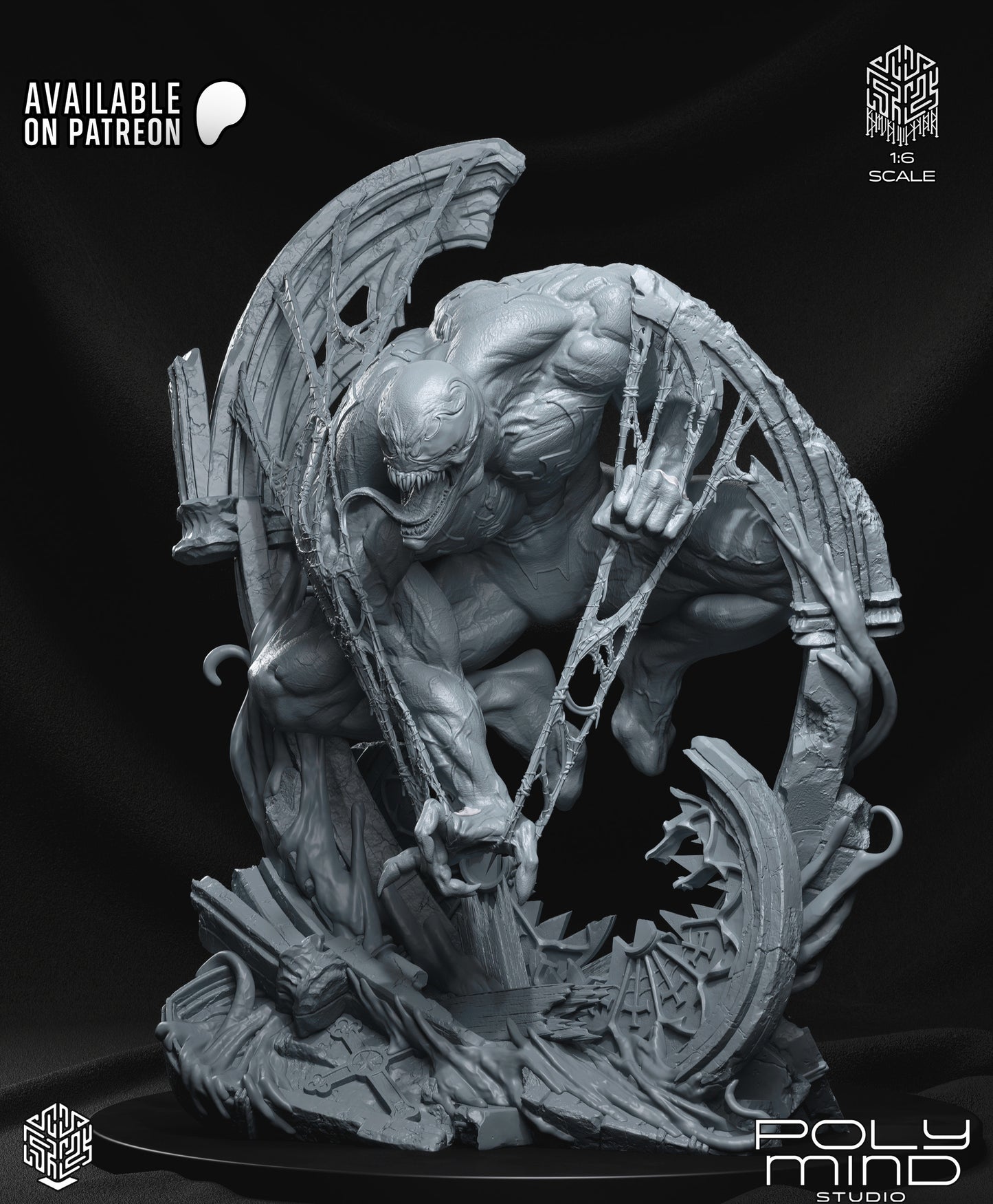 Venom Statue 3D-Printed Kit