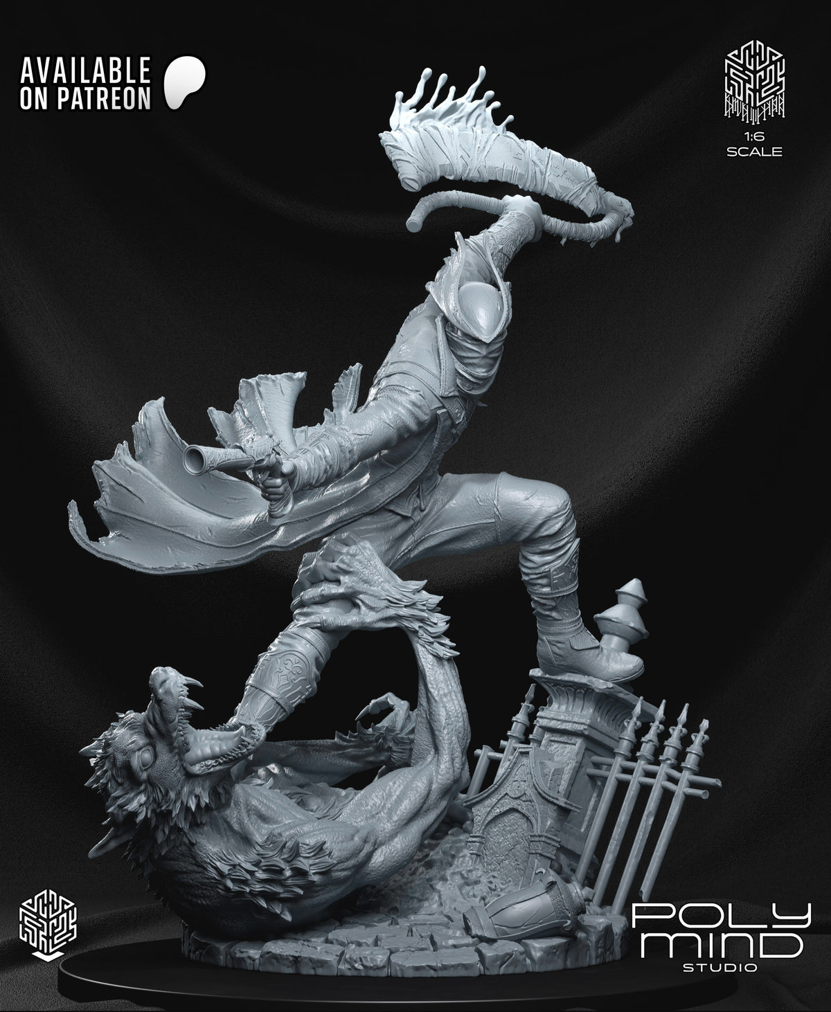 The Hunter (Bloodborne) Statue 3D-Printed Kit