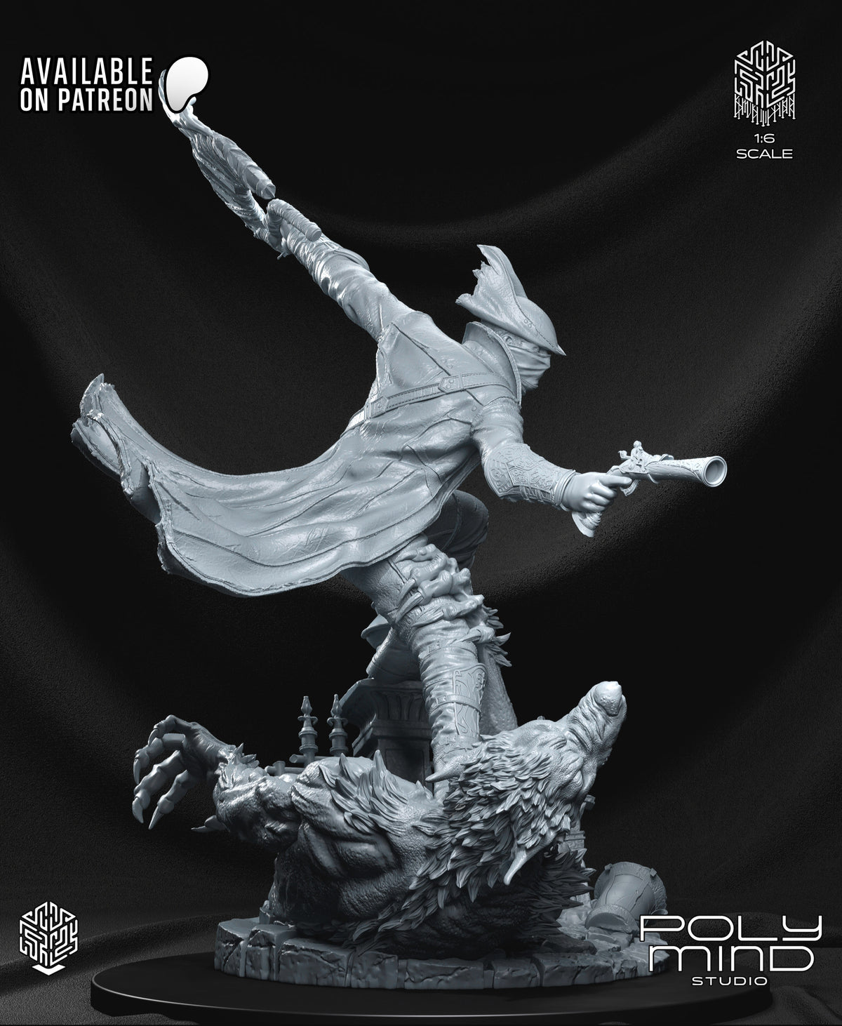 The Hunter (Bloodborne) Statue 3D-Printed Kit
