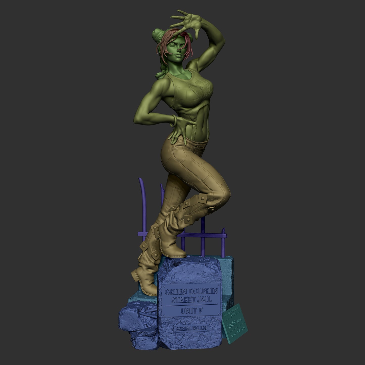 Jolyne Cujoh Statue 3D-Printed Kit
