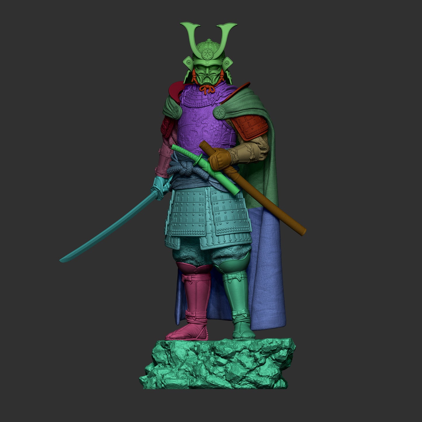 Darth Vader Samurai Statue 3D-Printed Kit
