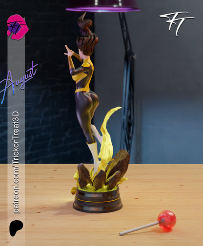 Jessica Cruz Green/ Yellow Lantern Statue 3D-Printed Kit