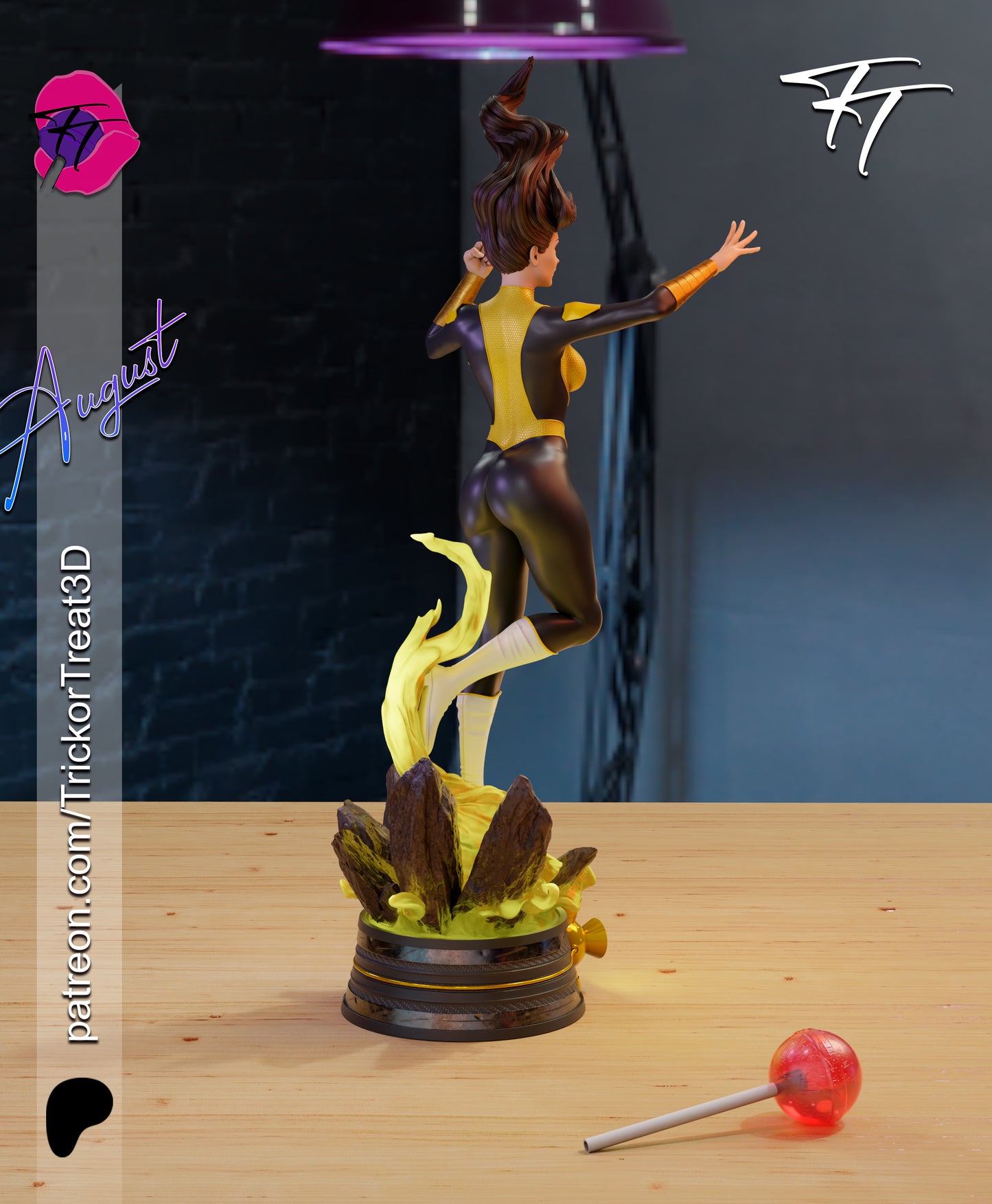 Jessica Cruz Green/ Yellow Lantern Statue 3D-Printed Kit