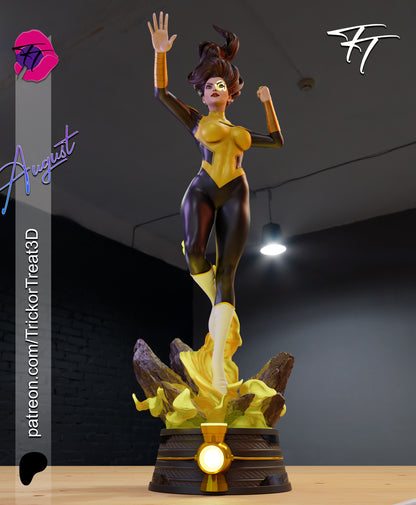 Jessica Cruz Green/ Yellow Lantern Statue 3D-Printed Kit