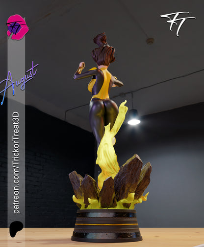 Jessica Cruz Green/ Yellow Lantern Statue 3D-Printed Kit
