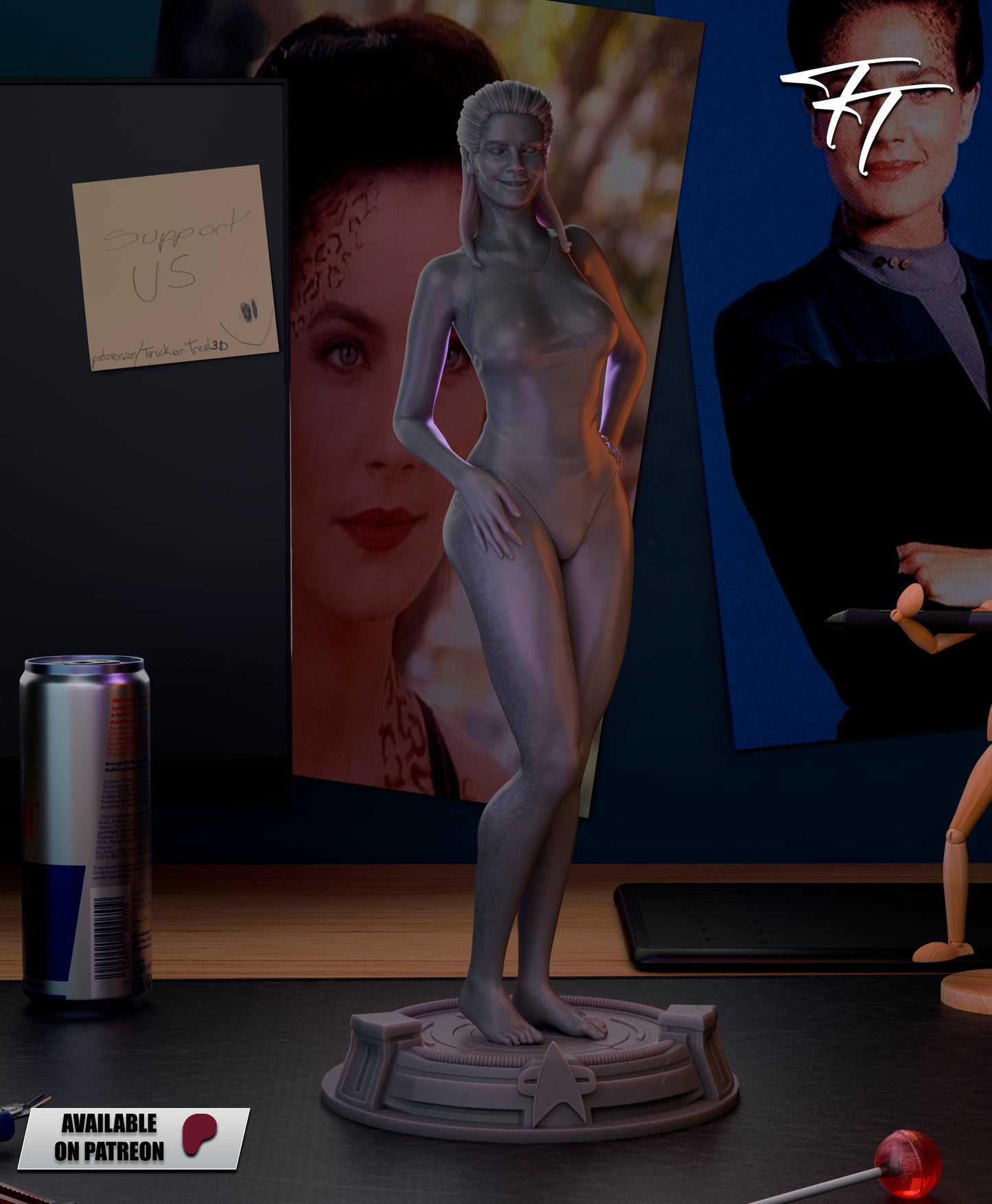 Jadzia Dax Statue 3D-Printed Kit