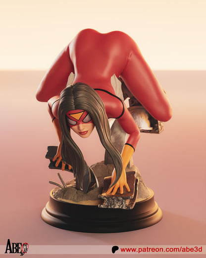 Jessica Drew Spiderwoman Statue 3D-Printed Kit