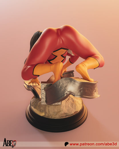 Jessica Drew Spiderwoman Statue 3D-Printed Kit